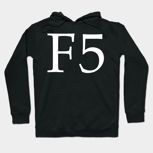 this F5 white color Hoodie by katroxdesignshopart444